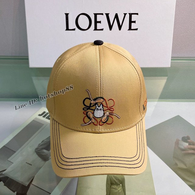 Loewe羅意威2022春夏新款滿繡logo夏季棒球帽 男女同款跑步遮陽防曬鴨舌帽 mmyj3158